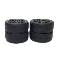 4Pcs 110 Drift Car Tires 26*65MM Plastic Wheel Rim Hard Tyre Hex 12MM for HSP Tamiya HPI Kyosho 94123 D3 D4 CS XIS TT02 2045