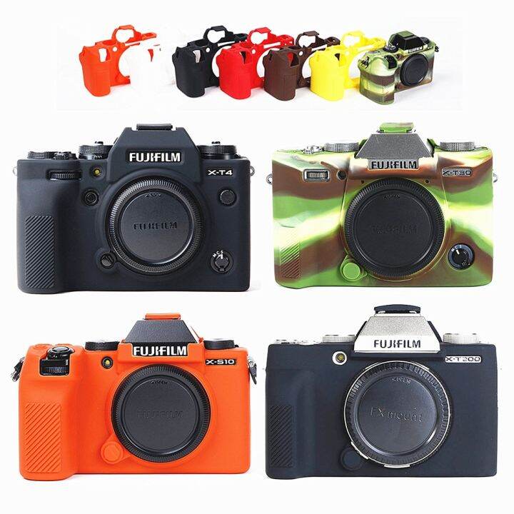 กระเป๋ากล้องเคสซิลิโคนสำหรับ-fujifilm-x-s10-xs10-x-t4-x-t3-x-t200-xt4-xt3-x-t100-xt200-x-t30-ii-xt30-xt30ii-x-a7-xa7-x-t20-x-t10