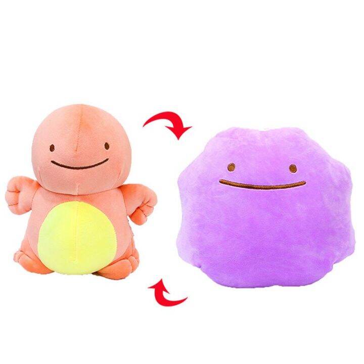 takara-tomy-ของเล่นตุ๊กตาโปเกมอน-ditto-หมอนอิงหมอนลอกลาย-pikachu-snorlax-squirtle-bulbasaur-ยัดไส้ตุ๊กตายัดนุ่นของเล่นของขวัญ