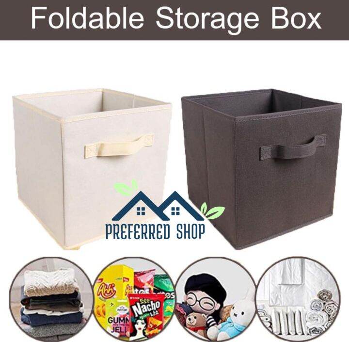 Preffered Shop Foldable Cloth Storage Cube Basket Bins Organizer Containers Drawers Lazada PH
