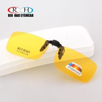 Night Vision Yellow Polarized Sunglasses Clip on Aviate Driving Sun Glasses UV400 Goggles Eyeglasses Unisex Glasses Clip