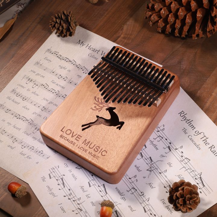 เปียโน-kalimba-thumb-17คีย์-เปียโนนิ้วแบบพกพาของขวัญสำหรับผู้เริ่มต้นและเด็ก