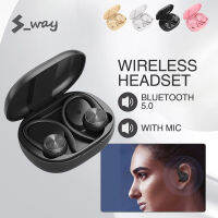 S-Way J92หูฟัง TWS Bluetooth5.0หูฟังสำหรับ iPhone Android มาร์ทโฟนหูฟังไร้สายกีฬาหูฟังกันน้ำ