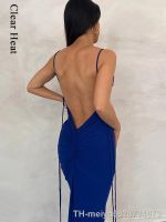 【hot】❁✢  Backless Ruched Fashion Dresses Female 2023 Ladies Vestido Robe