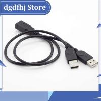 Dgdfhj Shop DC Power Supply Extension Cable USB 2.0 A female to Dual male Splitter Super Speed Data Sync Charging for U Disks