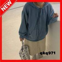 qkq971 เสื้อกันหนาวคลุมด้วยผ้าของผู้หญิงสีต่างๆสีเทาสีฟ้าคาร์ดิแกนแจ็คเก็ตวิธีต่างๆในการสวมใส่แฟชั่นสบายๆนักเรียนฤดูใบไม้ผลิและฤดูใบไม้ร่วงเวอร์ชั่นเกาหลีใหม่ซอก