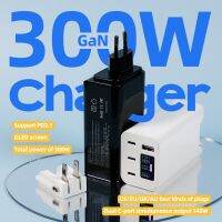 เครื่องชาร์จ Gan 300W PD3.1 140W + 140W AC100-240V หูฟังแลปท็อปโทรศัพท์ชาร์จจอ OLED ความเข้ากันได้สูง J28อะแดปเตอร์เครื่องชาร์จเร็ว