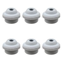 6X Swimming Pool Return Jet Fitting Massage Nozzle Inlet Outlet Bath Tub Nozzle with Adjustable Jet Eyeball Pool Tool