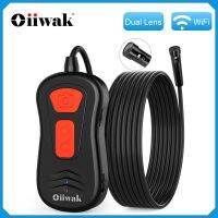 Oiiwak IP67กล้องจิ๋วเลนส์คู่ HD 8มม. กล้องเอนโดสโคปไวไฟกล้องงูไร้สาย3X ซูมได้กล้องตรวจความสะอาดฟันงูสำหรับ Iphone Android