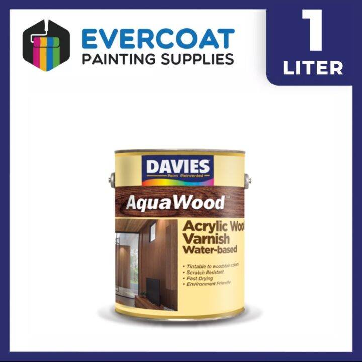 Davies AquaWood Wood Stain Varnish Water Based 1L Lazada PH