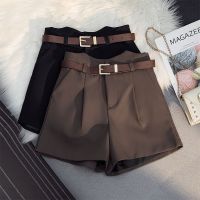 Spot parcel post Khaki Suit Shorts for Women Summer 2023 New High Waist Slimming a Loose Outer Wear Underwear Wide-Leg Pants