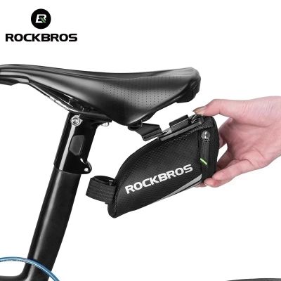 ROCKBROS กระเป๋าอานจักรยานเบาะนั่งท้ายแบบพกพาจักรยานเสือภูเขาอุปกรณ์กระเป๋าขนาดเล็กจักรยานเสือภูเขา