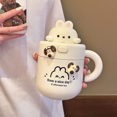 ☫▧ New insulation cup 304 stainless steel doll high-value water cup large-capacity portable student coffee cup car cup