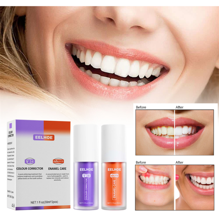 zx-popular-stores-purple-orange-toothpaste-for-repairing-teeth-oral-cleaning-whitening-and-removing-tooth-stains-v34-ยาสีฟัน-ซ่อมยาสีฟัน-ซ่อมฟัน-ทำความสะอาดช่องปาก-พราวขาว-กำจัดคราบฟัน