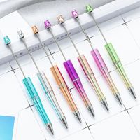 20pcs New Beaded Pen DIY Creative Beadable Pen Bead Ballpoint Pen Plastic Ball Pen Gel Beaded Pen School Office Supplies Pens