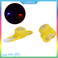 LOKIYA จักรยานที่มีสีสันขนาดเล็กสีเหลือง LED แหวนไฟจักรยาน Bell Road BIKE Accessories