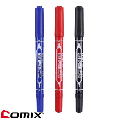 ปากกามาร์กเกอร์ 2 หัว ขนาดเส้น 0.5 - 1.5 ปากกา Comix MK804 ปากกา 2 หัว ปากกาเคมี ปากกาเขียนซีดี (จำนวน 1 ด้าม)