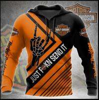 （ALL IN STOCK XZX）  Harley-Davidson Hoodies Mens Long Sleeve 3D Hoodies Hoodies mens, Harley-davidson 025152  (Free customized name logo for private chat, can be changed with or without zipper)