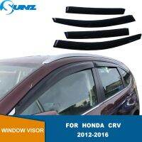 คิ้วกันสาดกระจกรถยนต์สำหรับ Honda Crv 2012 2013 2014 2015 2016อะคริลิคคิ้วกระจกรถที่กันแดดกันฝนรถกระบังลมสไตล์รถ SUNZ