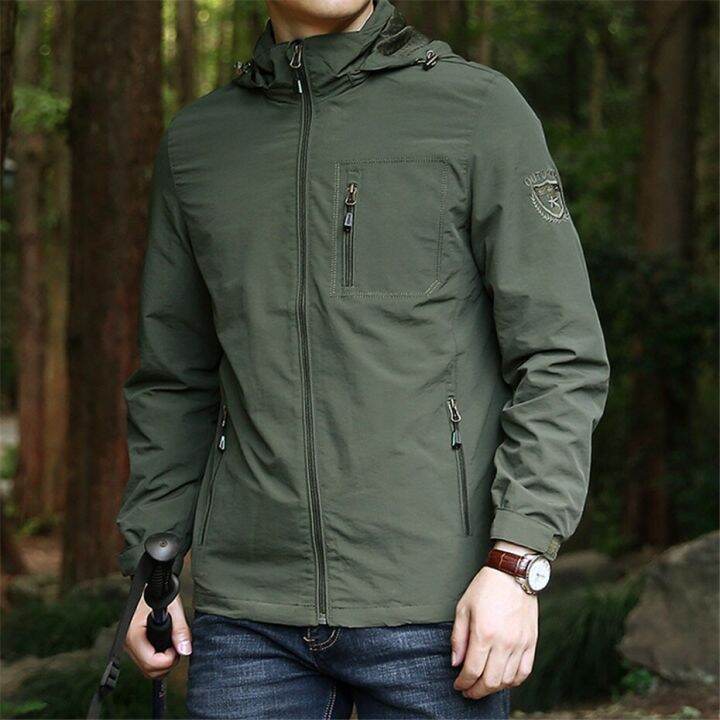 Green store waterproof coat