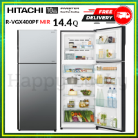 HITACHI R-VGX400PF-1 RVGX400PF-1 ตู้เย็น ตู้เย็นฮิตาชิ ตู้เย็น2ประตู Inverter Dual Fan Cooling ขนาด14.4 คิว