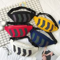 Canvas Waist Bag 2023 Fanny Pack with Earphone Hole Reflective Strip Hip Bum Banana Bags Waistbag Women Men Travel Phone Holder Running Belt