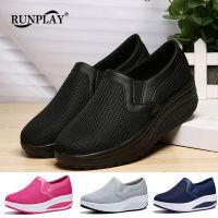 Women Toning Shoes 5cm Increase Height Footwear Fitness Women Shoes Black High Heels For Female Sneakers Thick Sole Sports Shoes