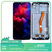 หน้าจอ LCD สำหรับ VIVO Y85A/V9,จอประกอบดิจิไทเซอร์ระบบสัมผัสสำหรับวัยรุ่น6.3นิ้ว/V9พร้อมกรอบสำหรับเปลี่ยน VIVO 1723/1726