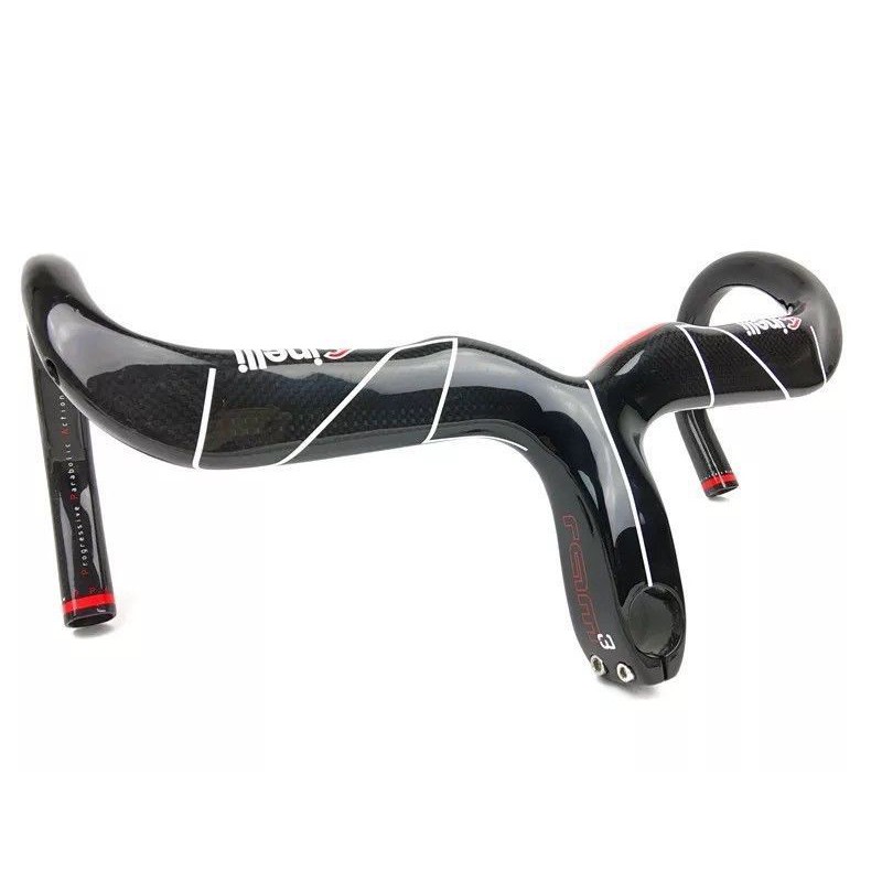 Full Carbon Fiber Road Bicycle Integrated Handlebar With Stem+Computer Support