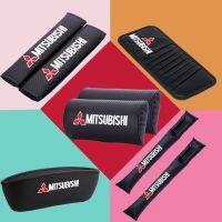 NEW Mitsubishi Carbon Fiber Car Seat Neck Headrest Safety Belt Pad Cover Shoulder Pad Gap Leak-Proof Slit Plug Sun Visor CD Clip Catcher Box Car Steering Wheel Cover for Mitsubishi ASX Lancer Pajero Sport ting