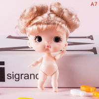 wanglianzhon New Mini 8.8CM Doll Cute Face Girl Doll Nude Body Dolls DIY Toys Gift For Girls