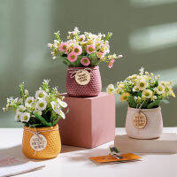 Mini Pot Artificial Daisy Flowers Plant With Color For Home Weeding Party Decor Office Table Decor Bedroom Dinning Room Decora