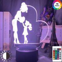 Acrylic Led Night Lamp Mother and Daughter Nightlight for Home Decorative Lights Baby Changing