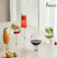 [เกาหลี] Korean Stylish Café Estetic Glass Cup Aesthetic Home Cafe Coffee Glass Cup MYTEM DONO FROCO