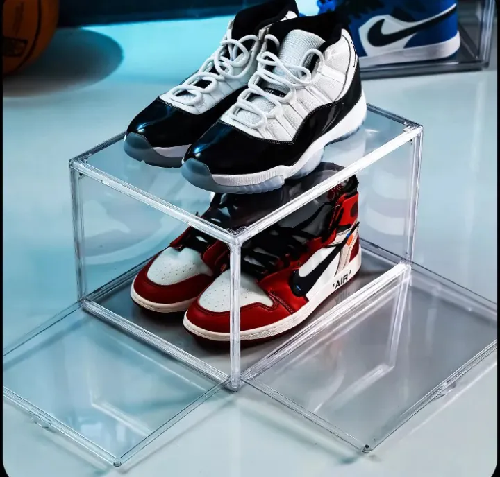 【God's House】Acrylic Clear Premium Large Shoe Box Organizer Sneaker