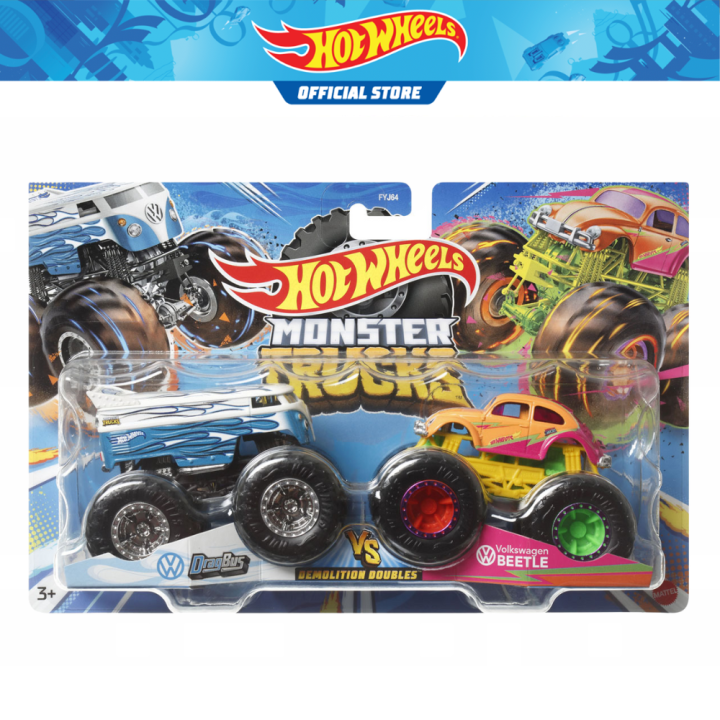 Hot Wheels Monster Trucks 1:64 Scale Demolition Doubles 2-Pack