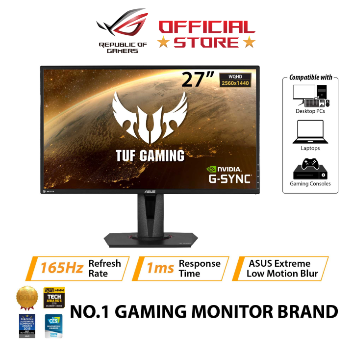 ASUS TUF Gaming VG27AQ HDR Monitor – 27 inch WQHD (2560x1440), IPS