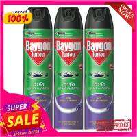 ไบกอน สเปรย์กำจัดยุง มด แมลงสาบ กลิ่นลาเวนเดอร์ 600 มล. x 3 กระป๋องBaygon Green Lavender 600 ml x 3