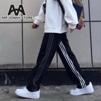 MJ High Street Ins-Thin Sports Striped Trousers Loose Casual Trousers Men S Straight Leg Pants Striped Sweatpants At The Side