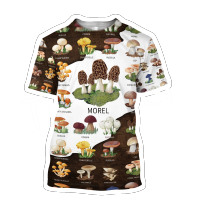 （Childrens adult size, in stock）Tessffel Plants Mushroom Fungus Camo Hippie Colorful 3DPrint Men/Women Summer Streetwear Harajuku Funny Short Sleeves T-Shirts 3（can Customizable）