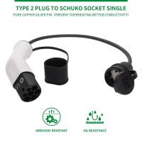 Type2 to Schuko 16A Electrical Car Type 2 Charging Side Plug to Schuko Socket EV Charging Adapter Car Charging Stations