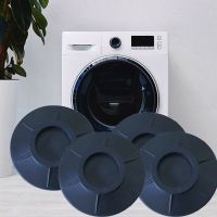 4Pcs/Set Floor Mat Washing Machine Foot Pads Non Slip Shock Proof Furniture Elasticity Black Rubber Protectors Fixed Pads