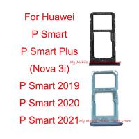 【✔In stock】 nang20403736363 ซิมการ์ดใหม่ถาดสำหรับ Huawei P Smart 2019 2020 2021ถาดใส่ซิมกระเป๋าเก็บบัตรเครื่องอ่านสล็อตอะแดปเตอร์สำหรับ Huawei P Smart Plus Nova 3i