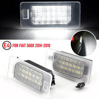 2ชิ้นสีขาว SMD อัตโนมัติด้านหลัง Led ไฟป้ายทะเบียนโคมไฟสำหรับ Fiat 500X 2014 2015 2016 2017 2018 2019