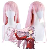 JOY BEAUTY Hair Anime DARLING in the FRANXX 02 ZERO TWO Long Wig Cosplay Wig Role Play Pink Color Cos Wig