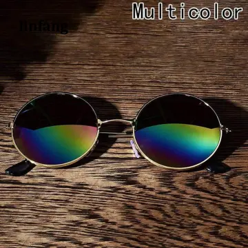 Round Yellow Mirror Sunglasses For Men | Classy Men Collection