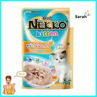 อาหารเปียกแมว NEKKO KITTEN TUNA IN GRAVY 70 ก.WET CAT FOOD NEKKO KITTEN TUNA IN GRAVY 70G **ลดราคาจัดหนัก **