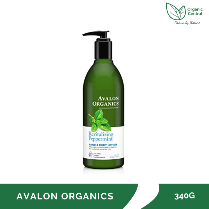 Avalon Organics Revitalizing Peppermint Hand and Body Lotion 340G Lazada PH