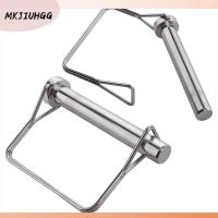 MKJIUHGG 2Pcs เหล็กไร้สนิม หมุดล็อคเพลา 1/2 "x 3.54" 12.6X90มม. สายล็อคพิน ปล่อยอย่างรวดเร็ว สี่เหลี่ยมสี่เหลี่ยม หมุดหัวเข็มขัดแบบสปริง รถพ่วงฟาร์ม