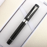 Jinhao คลิปเงินสีดำ100 Fountain ปากกา M Nib 0.7มม. เรซิ่นหมึกปากกา Converter ธุรกิจสำนักงานของขวัญ Pen